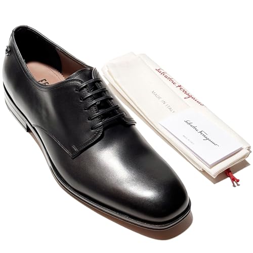PERSHORE Leather Plain Toe Oxford Welted Black Dress Gancini (Salvatore4