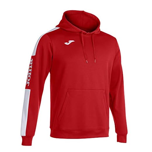 Joma Championship Iv, Sudadera Con Capucha Hombre, Rojo-blanco, L