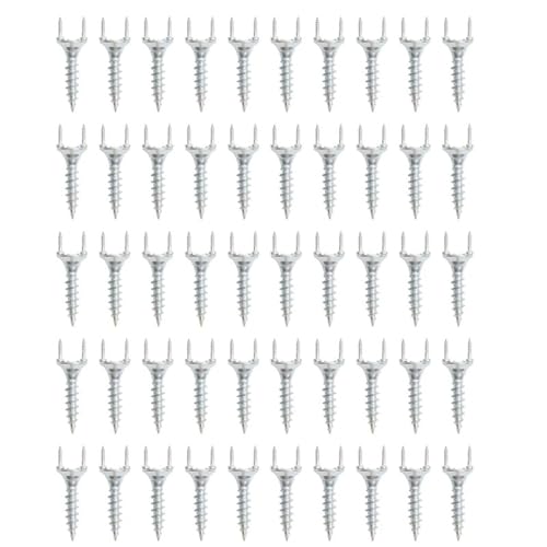 Clavos Seamless para zócalo de fijación con base, 0.8 mm de diámetro y 2.5 cm de largo, pack de 50 unidades, galvanizados, marca GAJUST miniatura 1