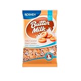 Deliex delicias de Extremadura. Caramelos Roshen 1 kg – Jelly, Crazy Bee Fruty, Coffee Like o Butter Milk – Bolsa de Caramelos Surtidos Envuelto Individualmente (Butter Milk)