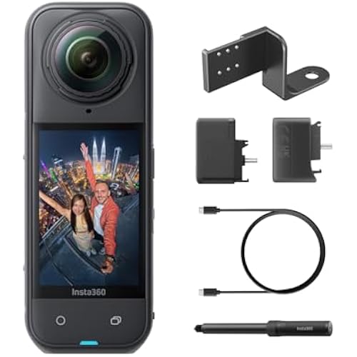 Insta360 X5 Creator Bundle - Waterproof 8K 360° Action Camera, Leading Low Light, Invisible Selfie Stick Effect, Rugged & Replaceable Lens, 3-Hour Battery, Clear Audio, Stabilization, AI Editing