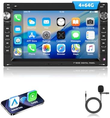 ESSGOO 4+64G Android 15 Autoradio Wireless CarPlay und Android Auto Für VW | Für VW Polo MK3/4 9N Golf 4 Passat B5 T5 Seat Skoda, 7 zoll HD IPS Touchscreen Bluetooth FM RDS GPS Nav