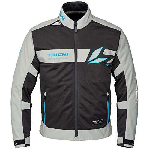 バイク用ジャケット レーサー メッシュジャケット GRAY/CYAN 2XL