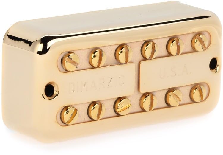 Micro tour de cou DiMarzio New'Tron doré et crème pour guitare