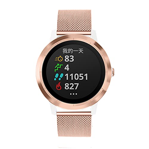Wigerlon Compatible With Garmin Vivoactive 4S Bands 40Mm,Vivomove 3S Band 39Mm,Garmin Venu 2S Bands Fits 18Mm Watch Lugs,Stainless Steel Mesh Milanese Bands For Fossil Venture Gen 4 Hr/Gen 3,Women's Gen 5E 42Mm Rose Gold #TOP1
