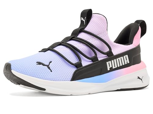 Image of PUMA Girls One 4 All Slip-On Shoes (Big Kid) Intense Lavender /Pink Shimmer /Black 4 Medium Big Kid