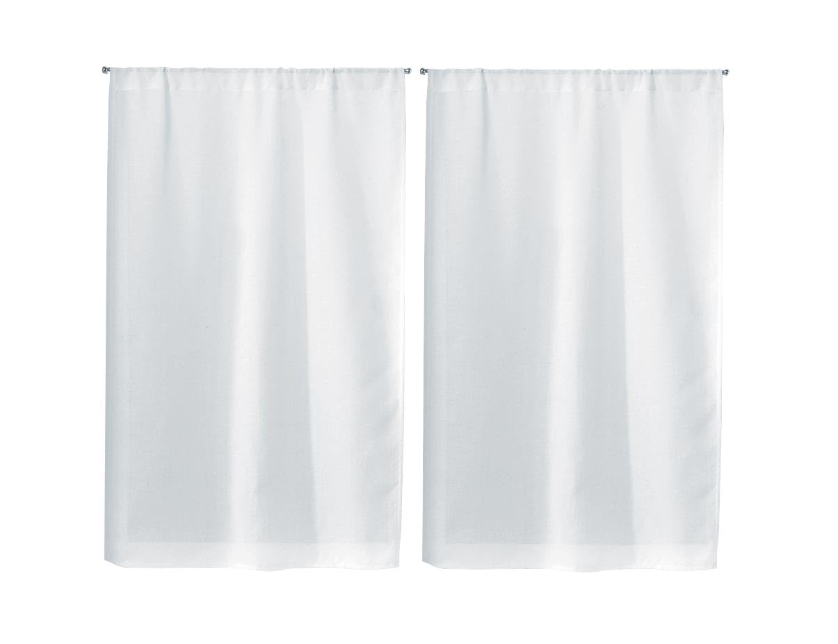 LINDER Voile De Linen Collection Natural Linen Glazing Woven and Dyed in France White 55 x 160 cm