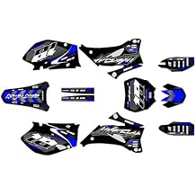 Graphics Kit for Yamaha YZ450F 2008-2009 REBEL Series Blue 09 Mil - Dirt bike Custom Racing Graphics Decals Stickers Kit, no-plastics