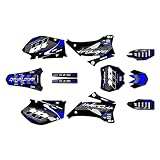 Kalair GFX Graphics Kit for Yamaha YZ250F & YZ450F (2006-2009) Rebel Series Blue 9 Mil - Easy Go - Dirt Pit Bike Motorcycle Sticker, Dirtbike Racing Decal Motocross Accessories no-Plastics