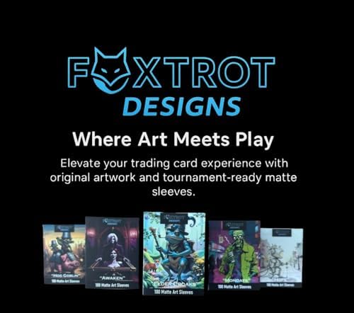 Premium Art Card Sleeves by Foxtrot Designs. Matte Textured Back for Smooth Shuffling. 100 Count Compatible with Magic The Gathering and Other TCGs & LCGs Protection, for Toploaders (Deadly Control) — view 7