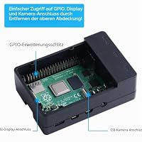 GeeekPi ABS Gehäuse mit 18W 5V 3.6A USB C Netzteil für Raspberry Pi 4, Pi4 Gehäuse mit 40 mm PWM Lüfter & 4 Stück Kühlkörper für Raspberry Pi 4 Model B 2GB/4GB/8GB – Ansicht 5