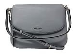 Kate Spade New York Jackson Soft Pebbled Leather Medium Flap Shoulder bag, Frosted Blue 497