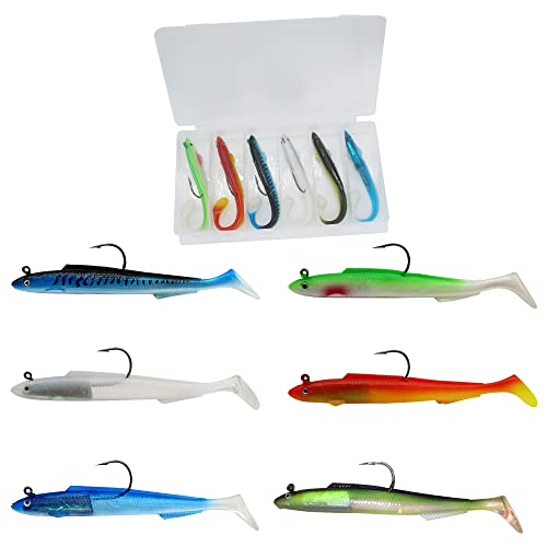 Fishing Lures, Bass Fishing Soft Plastics, Trout Pike Walleye Bass Fishing Jig Heads, Pre-Rigged Soft Swimbaits With Ultra-Sharp Hooks, Fishing Bait For Saltwater & Freshwater. #TOP17