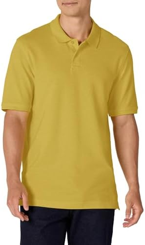 Amazon Essentials Men's Regular-Fit Short Sleeve Cotton Pique Polo Shirt (Available in Big & Tall)