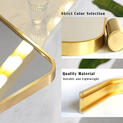 Meetdh Gold Mirror 30X40, Metal Bathroom Mirror 30 X 40 Inch, Rectangle Wall Mounted Mirror, Large Vanity Mirror, Wall Mirror For Bedroom, Entray, Living Room #TOP4