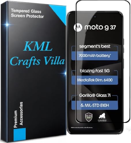 Image of HD, Scratch, Tear Resistant Edge to Edge Tempered Glass Screen Protector Guard Suitable For Moto G37 5G