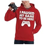 Tstars Funny Gaming Hoodie for Men - I Paused My Game to Be Here Gamer Gifts Teen Boys & Fans of Video Games