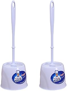 MR. SIGA Toilet Bowl Brush and Caddy, Dia 12cm x 38cm Height, Pack
