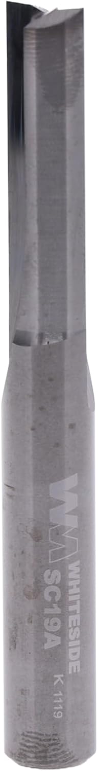 Whiteside Router Bits SC19A Standard Straight Bit with Solid Carbide 3/8-Inch Cutting Diameter and 1-1/4-Inch Cutting Length