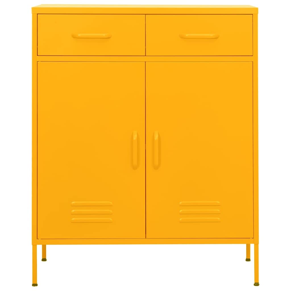Armadietti Metallici Armadietti per spogliatoio Armadietto Giallo Senape 80x35x101,5 cm in Acciaio Per impiegati casa ufficio scuola palestra
