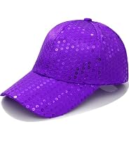 Cappello da baseball scintillante con paillettes regolabile
