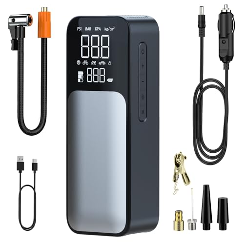 空気入れ 自転車 車 電動空気入れ【10秒で充填】 充電式 コードレス...