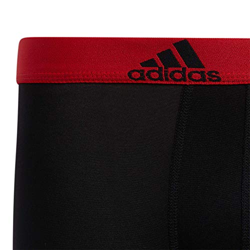 Adidas Kids-Boy's Performance Boxer Briefs Underwear (4-Pack), Scarlet Red/Black/Grey, Small #TOP2