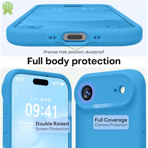 Image of LOVE 3000 Designed for iPhone Air Case, Premium Silicone [Compatible with Magsafe][Soft Anti-Scratch Microfiber Lining] Shockproof Protective Phone Case for Men Women 6.5 inch, Blue