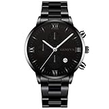 ✈Muy adecuado como regalo Moda Relojes Hombre Elegante Vestir Barato 2020 Nueva,Reloj De Pulsera AnalóGico De Cuarzo Militar De Acero Inoxidable De Lujo Ceneva para Hombre