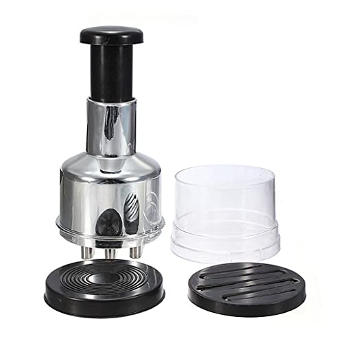 Triturador Manual Para Cebola Alho Vegetais Aço Inox Prateado