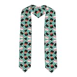 Kfjghhl Sushi-Essen-Muster1 Schal für Schulabschluss, Stola, Flagge, Stola, Unisex, Schärpe, Ehren, Geistliche, Chorstolen, akademischer Klassiker