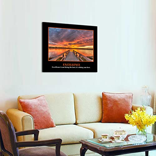 KREATIVE ARTS Excellence Canvas Quotes Art - Inspiring & Motivational Wall Prints Decor for Home & Office - Engaging Design with Uplifting Messages - Ideal Gift for Success Seekers 20x24inch by KREATIVE ARTS - Used condition - Image 2