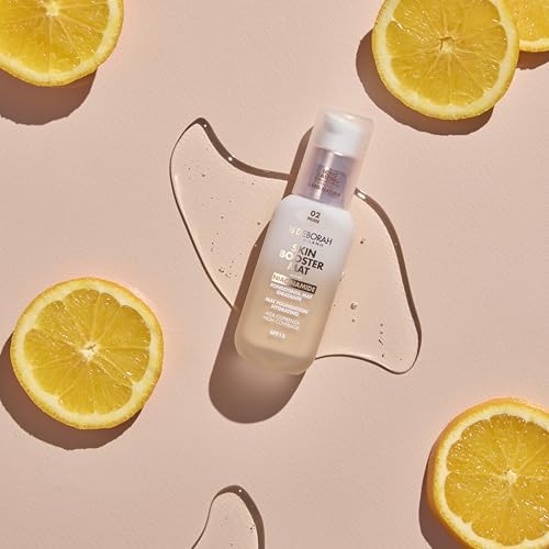 Deborah Milano - Skin Booster Mat Fondotinta In Siero Spf 15, N.5 Tan, Energizzante E Illuminante, Con Vitamina C, Effetto Naturale, Uniforma L'incarnato, 30 Ml - 2
