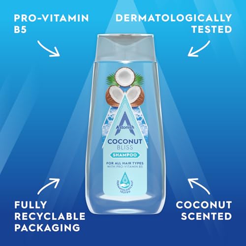 Astonish Coconut Bliss Shampoo with Pro-Vitamin B5, 400ml, White - Image 5