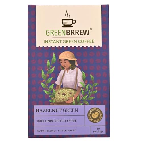 Greenbrrew Hazelnut Green | 100% Unroasted Coffee | Warm Blend | Little Magic | 20 Servings | 60g - Image 2 thumbnail