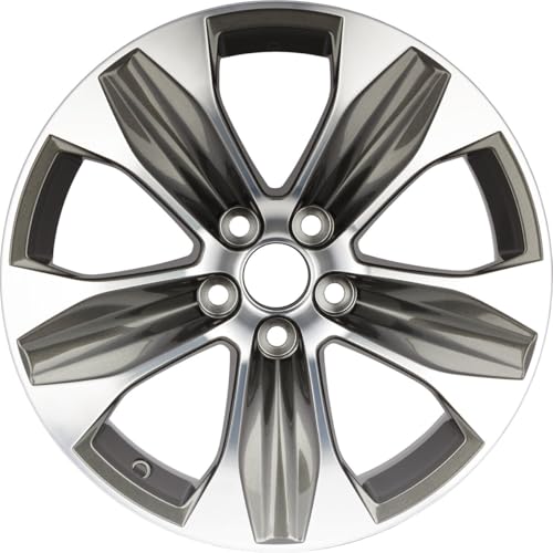 New Wheel 18x8 inch Rim For 2020-2024 Toyota Highlander Machined Face With Painted Dark Gray in the Spokes and Vents 5 x 114.3 mm5 Spoke