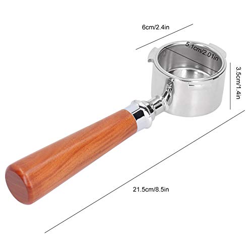 Portafiltro sin fondo de 51 mm, portafiltro profesional sin fondo con canasta de filtro de taza sin presión para… - Imagen 7