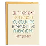 Funny Jumbo Birthday Card for Grandma, Big Happy Birthday Card, Cheeky Huge Bday Card