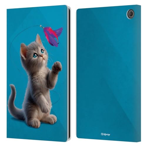 Étui Amazon Fire Max 11 antichoc protection cuir synthétique motif chat mignon