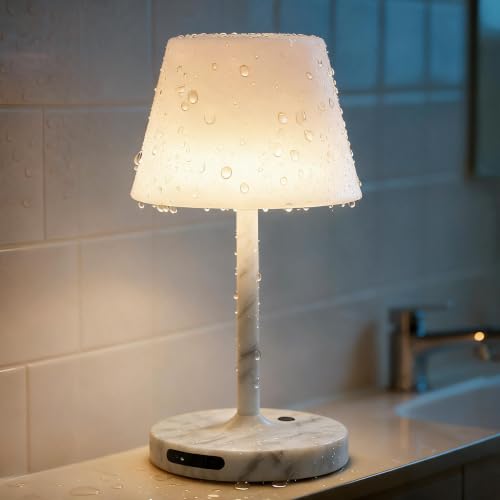 Image of SAIWEYA Outdoor Waterproof Shower Lamp, 5200mAh Rechargeable Bathroom Lamp