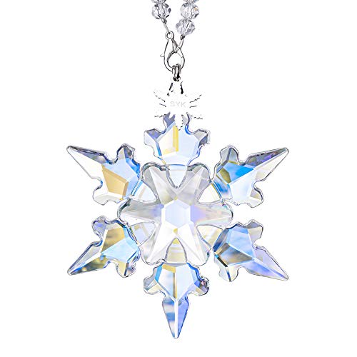 Siyouki Ice Angel Christmas Ornament With Gift Box, Crystal Snowflake Annual Winter Star,Pendant Christmas Hanging Decorations Collectibles… (2020 Colorful) #TOP1
