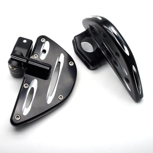 Image of MZS 1.25 inch Highway Pegs, Motorcycle Highway Foot Pegs Short Adjustable CNC Aluminum Compatible with Road Glide King Softail Electra Street Glide Sportster Vulcan Chief Boulevard for 1 1 /4 Engine Guard