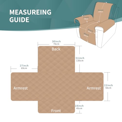 Funda para silla reclinable antideslizante y protector de muebles 3