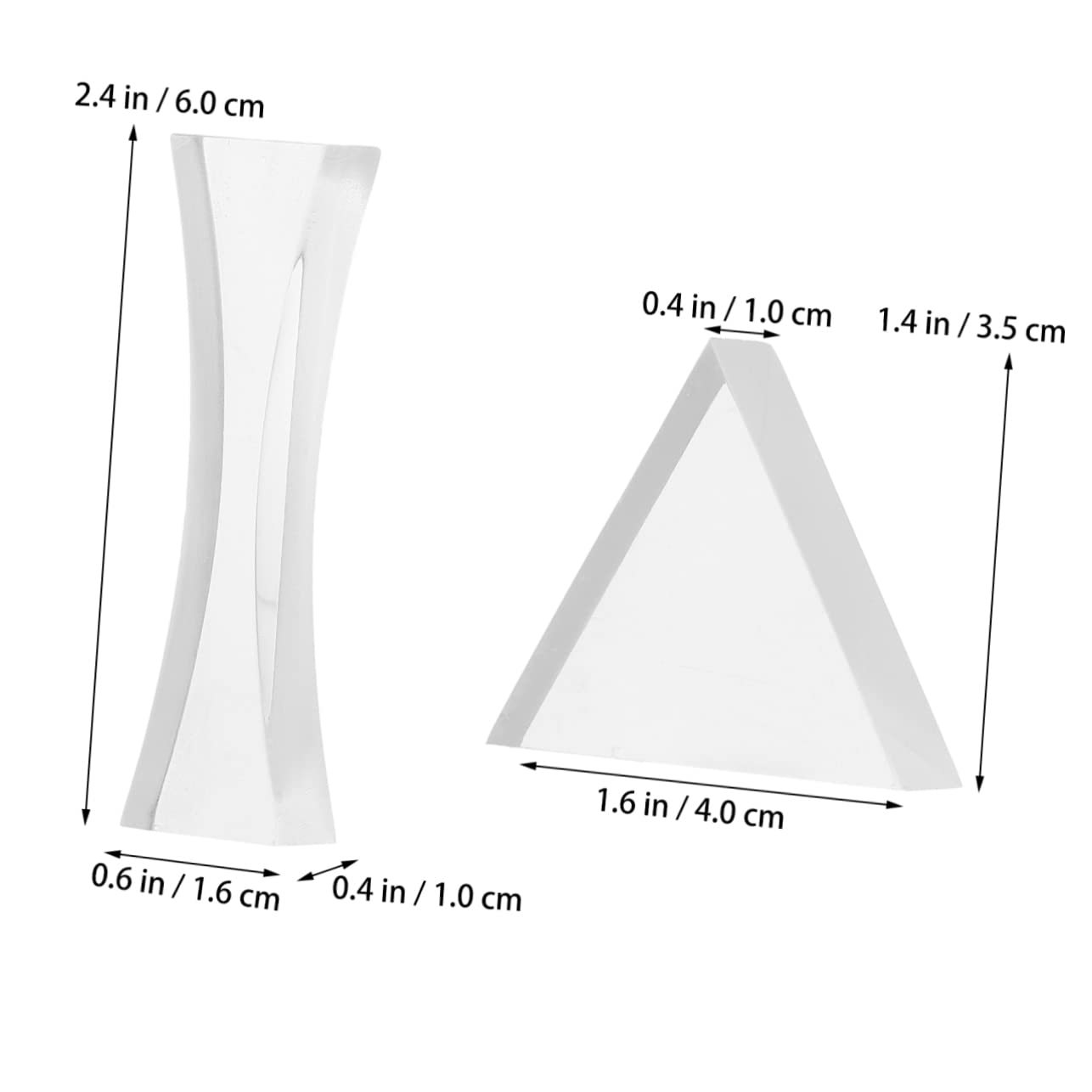 Homoyoyo Physics Optical Concave Lens Set Experiment Concave Glass Lens for Teaching Portable Educational Tool