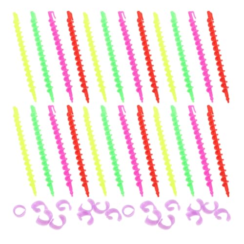 JECOMPRIS Bigodini a Spirale per Permanente e Arricciatura, Set 52 Pezzi Bacchette in Plastica, Adatti per Chioma Corti e Lunghi, Strumenti per Styling Chioma Naturali e Ricci