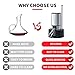 Wine Gifts-Wine Aerator Pourer-Rocyis Electric Wine Dispenser, One Touch Smart Wine Decanter w/Storage Base & Retractable Tube (Battery Operated)
