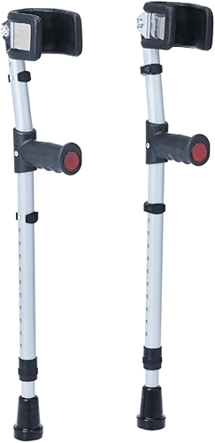 Muleta Canadense Articulada Alumínio Regulável até 130kg Ortopédico Conforto Idoso Fratura ANVISA Par (G)