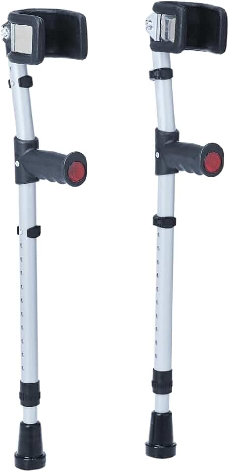 Muleta Canadense Articulada Alumínio Regulável até 130kg Ortopédico Conforto Idoso Fratura ANVISA Par (G)