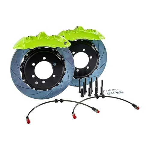 6-Piston Caliper Racing Modified Large Brake Kit With 355/362/380/405mm Disc Brakes, Compatible For BMW E36 E46 F10 F20 F30(Brake Pads)