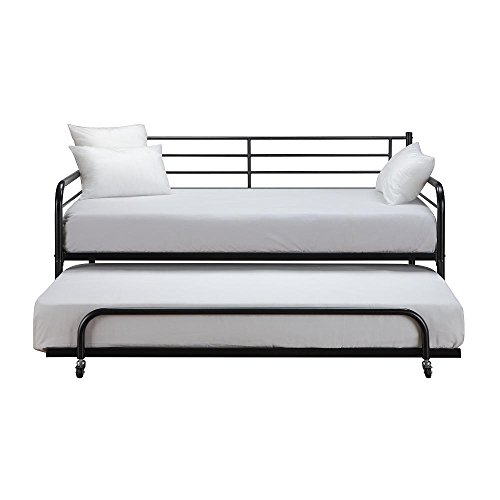 DHP Metal Trundle for Daybed Frame, Fits Twin Size, Black